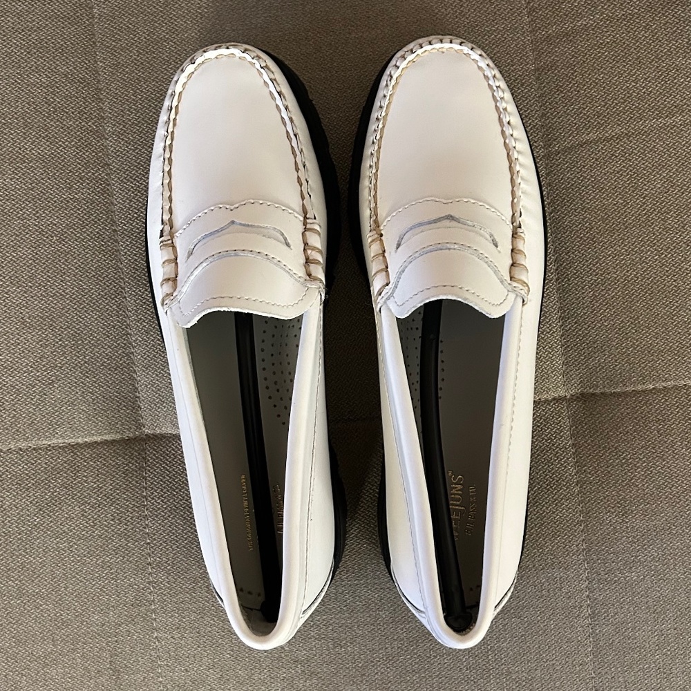 NWT G.H Bass Weejuns Penny Loafer White - Size 6
